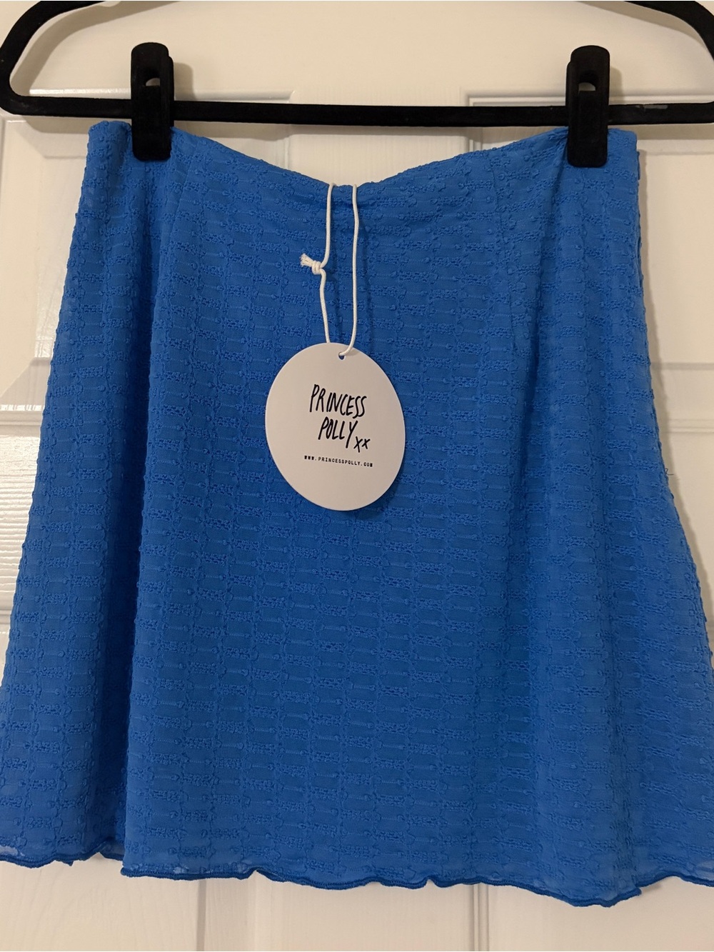 Princess Polly Electric Blue Textured Mini Skirt Size 6 NWT